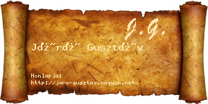 Járó Gusztáv névjegykártya