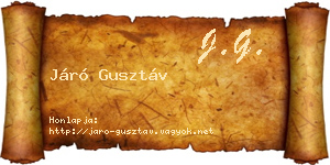 Járó Gusztáv névjegykártya
